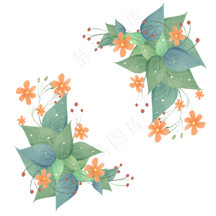 唯美小清新小果子花环(2048X2048(DPI:132))psd模版下载