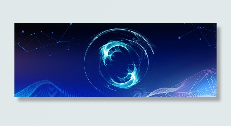 年底冲刺蓝色科技banner海报