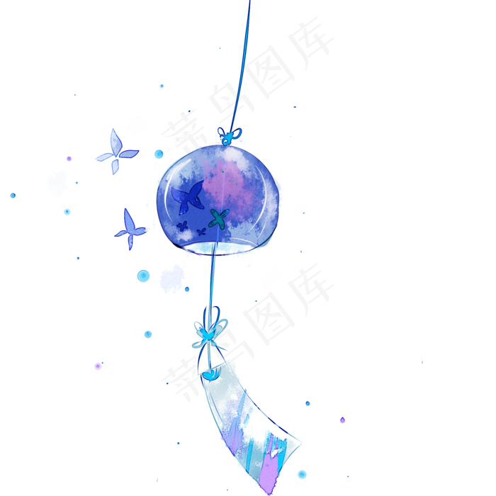 漂浮风铃(2000X2000(DPI:299))psd模版下载