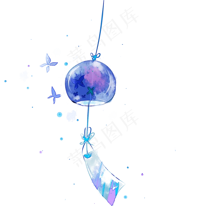 漂浮风铃(2000X2000(DPI:299))psd模版下载