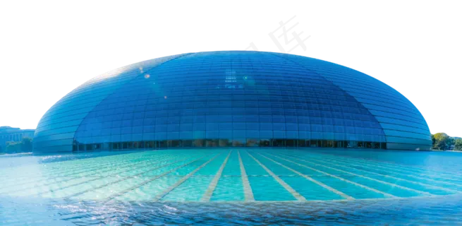 国家大剧院全景图,免抠元素