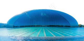 国家大剧院全景图,免抠元素