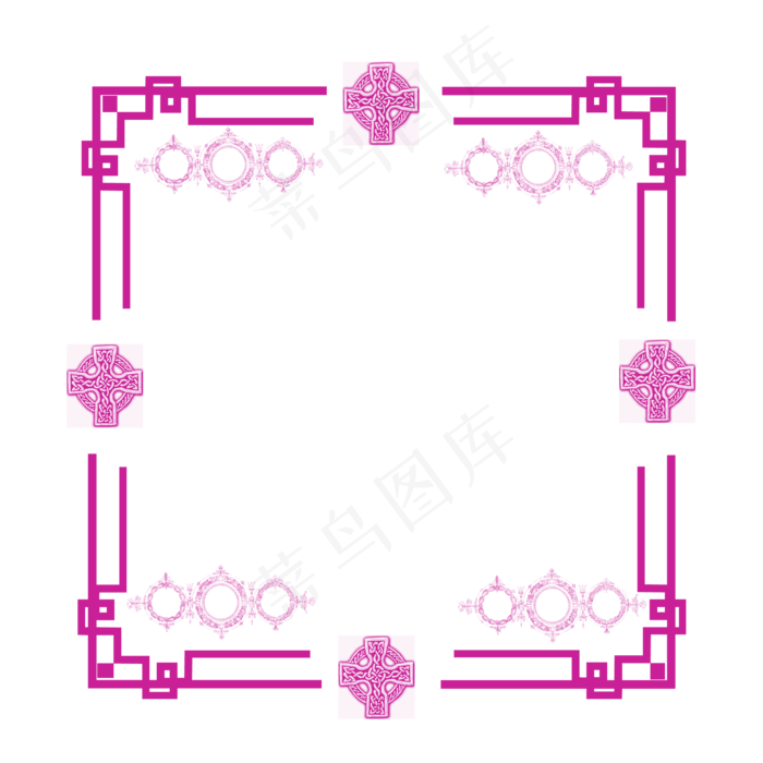 唯美边框唯美图案元素,免抠元素