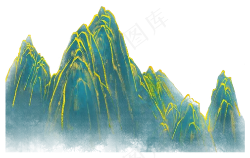中国风水墨上水烫金线