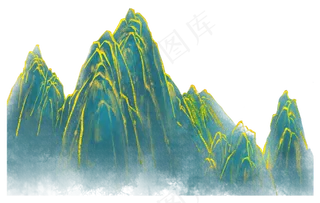 中国风水墨上水烫金线