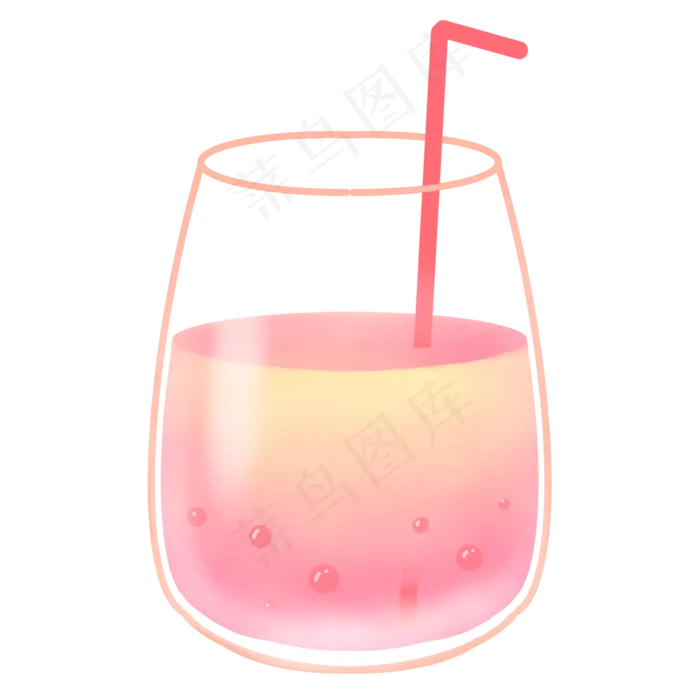 夏日解暑冷饮粉色果汁(2000X2000(DPI:300))psd模版下载
