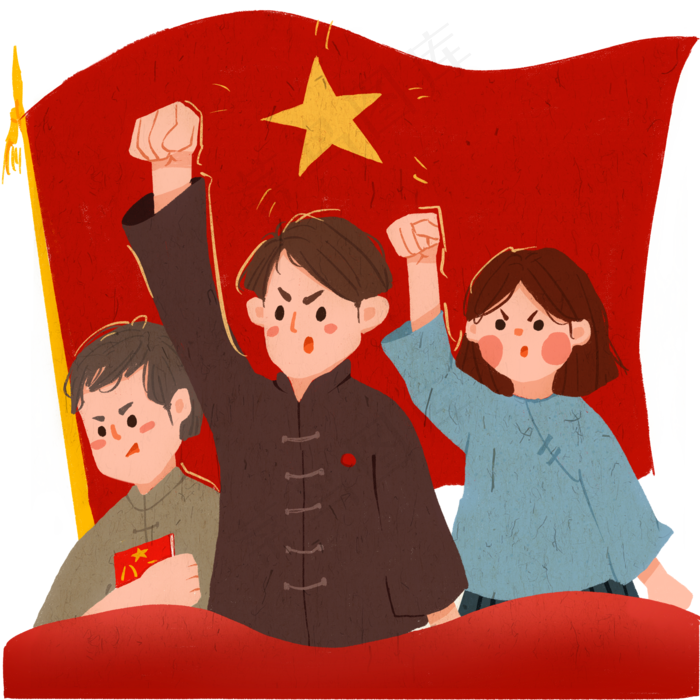 八一建军节复古革命人物(2500X2500(DPI:300))psd模版下载