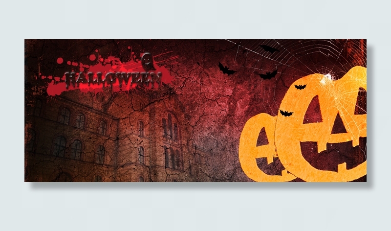 创意万圣节恐怖背景合成