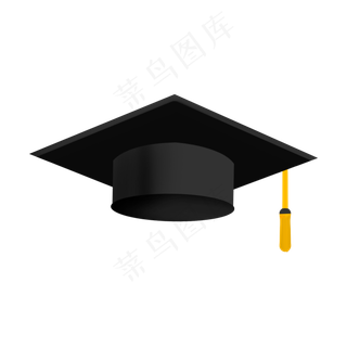 黑色毕业生学士帽