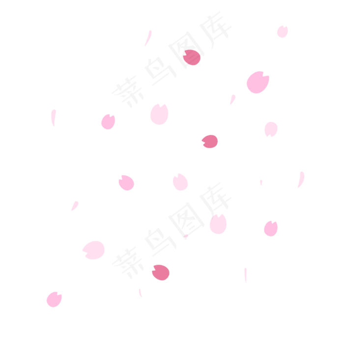 粉色樱花花瓣飘落