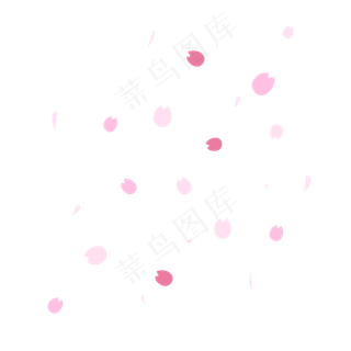 粉色樱花花瓣飘落