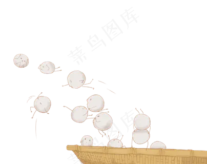 元宵节之飞翔的汤圆,免抠元素