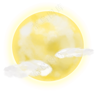 中秋节一轮圆圆的月亮,免抠元素