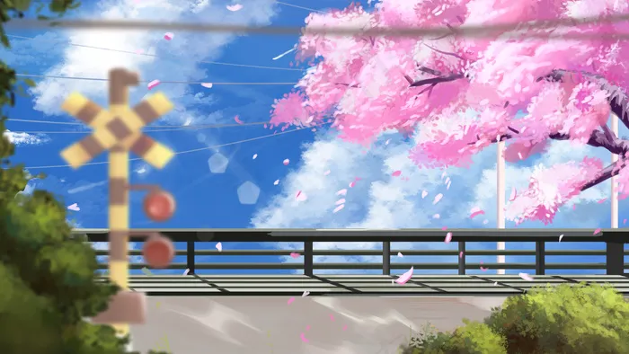 治愈唯美森林樱花立秋夏景春天阳光天空大树(2880*1620px 300 dpi )psd模版下载