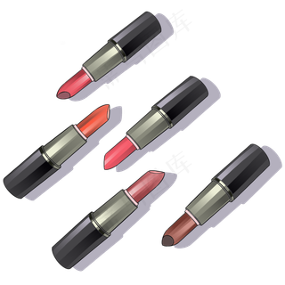 38妇女节女神的很多支口红,免抠元素