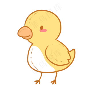 可爱的黄色小鸡玩偶