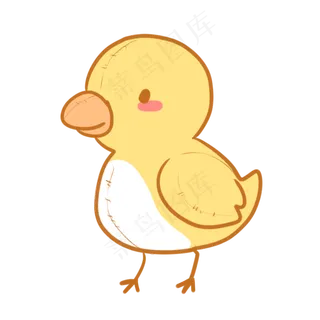 可爱的黄色小鸡玩偶