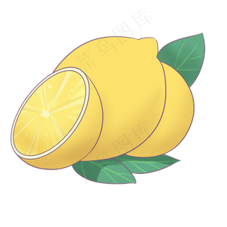 黄色创意橙子食物元素