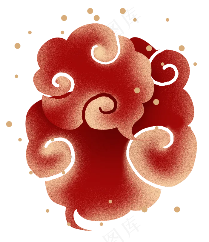 新年节日传统祥云纹饰,免抠元素(2060X2375(DPI:299))psd模版下载