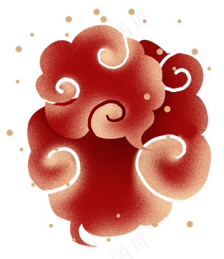 新年节日传统祥云纹饰,免抠元素