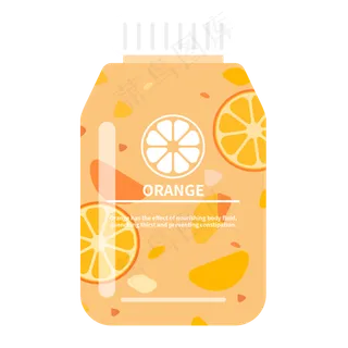 夏日饮料果汁矢量橙汁果汁