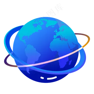 蓝色地球元素设计可商用,免抠元素