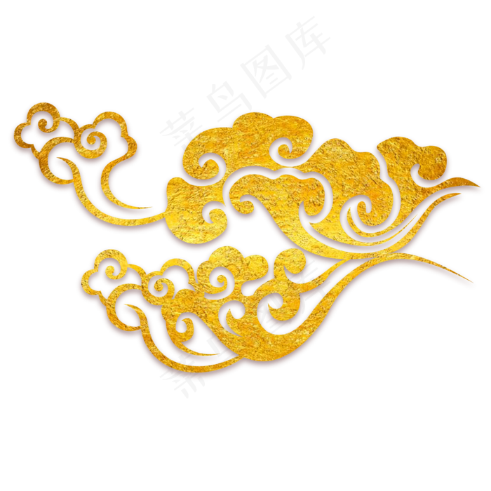 中国风传统烫金祥云,免抠元素