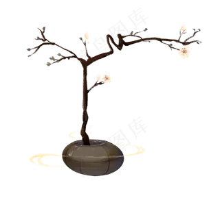 新年淡粉色新中式梅花免扣摆件