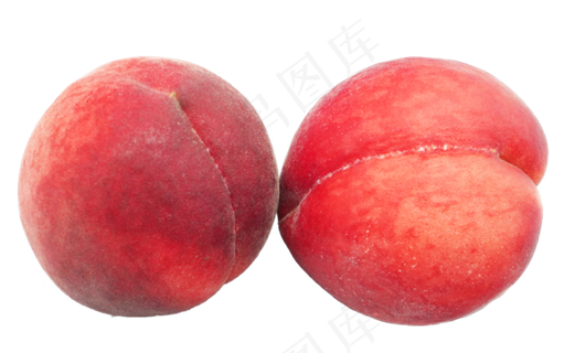 两个水果桃子