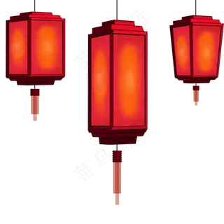 中国风灯笼元宵素材,免抠元素