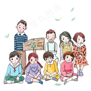 小学生毕业照PNG免抠