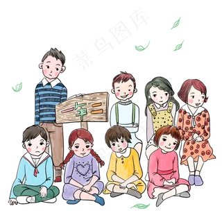 小学生毕业照PNG免抠