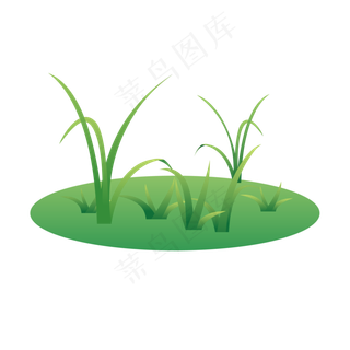 春季绿色青草清新元素,免抠元素