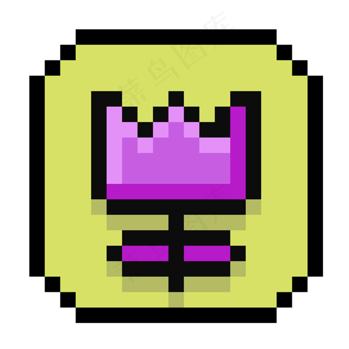 像素风格花朵图标