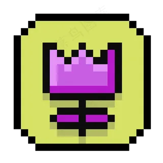 像素风格花朵图标