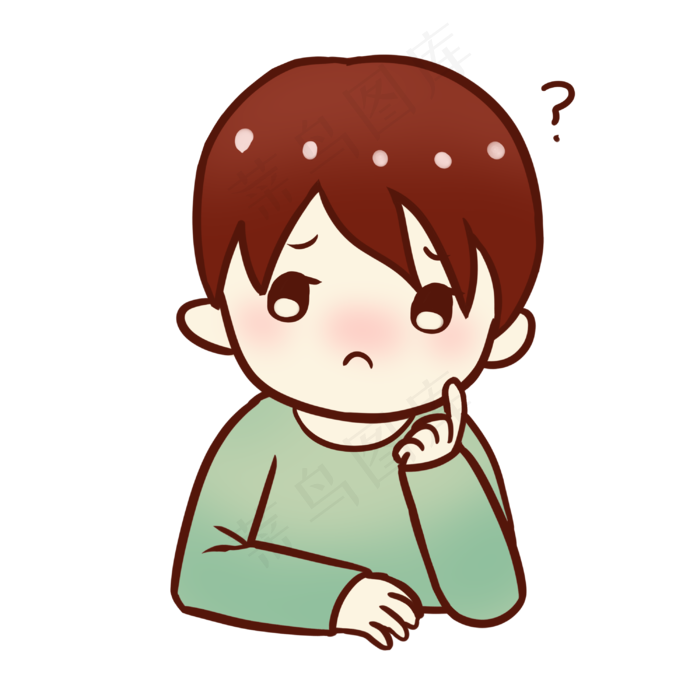 问号免扣儿童素材手绘疑问,免抠元素(3000*3000px 300 dpi )psd模版下载