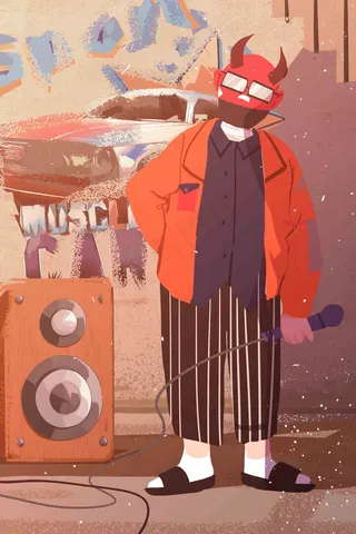 流行文化国潮非主流街头文化涂鸦喷绘