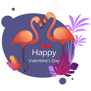 情人节卡通动物清新风格可爱风格