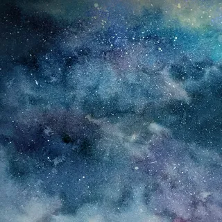 蓝色星空点缀装饰,免抠元素