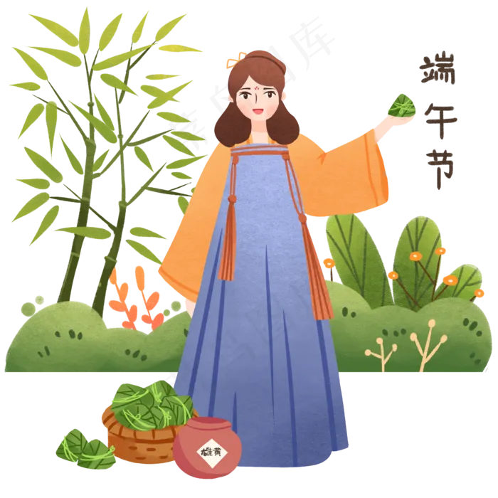 端午节举粽子(1125X2436(DPI:72))psd模版下载