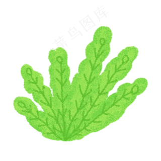 绿色的春季自然植物