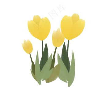 水彩绘郁金香花园派对邀请卡