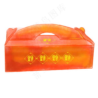 年货红色的福字礼袋,免抠元素