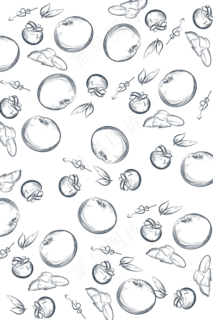 手绘山竹底纹装饰(2000X3000(DPI:300))psd模版下载