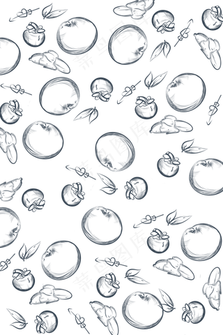 手绘山竹底纹装饰