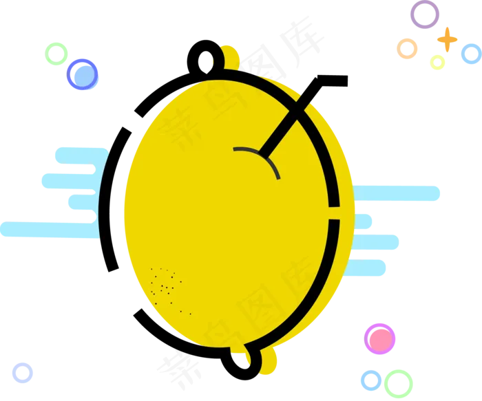 清新MBE柠檬图标(618X618)ai矢量模版下载