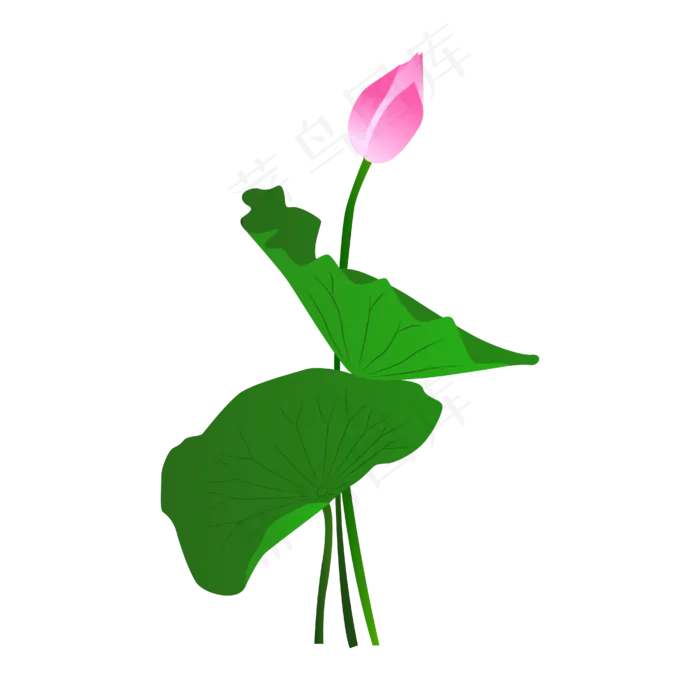 卡通粉色莲花免扣(4167*4167px 300 dpi )ai矢量模版下载