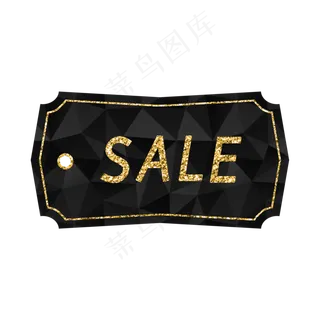 黑金电商促销吊牌15,免抠元素