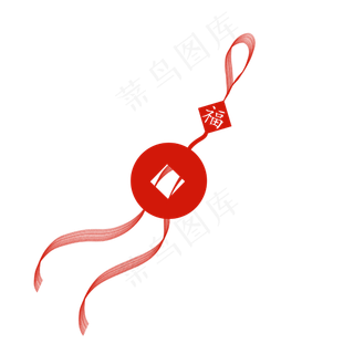 中国结福字手绘装饰,免抠元素