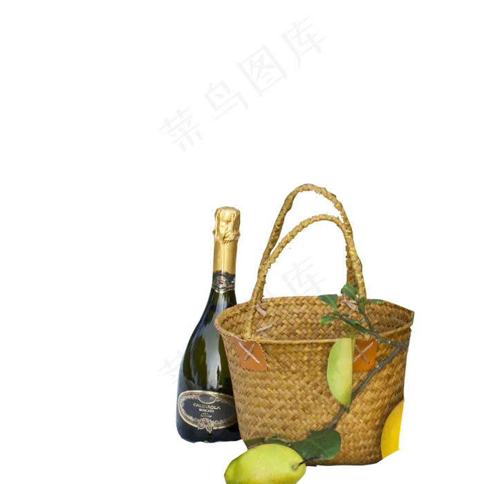 新鲜水果和红酒免抠图(2000X2000(DPI:300))psd模版下载